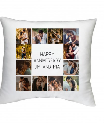 Happy Anniversary Personalised Photo Cushion